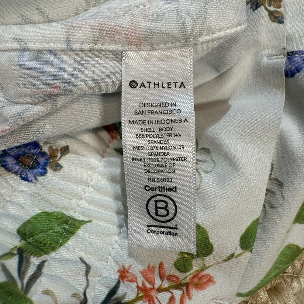 Athleta Floral Print Running Shorts Women’s Size Medium EUC - Picture 4 of 6
